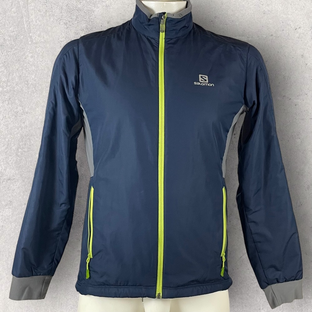 Salomon Jacket Womens Medium Clima Wind Full Zip Windbreaker Coat T1124